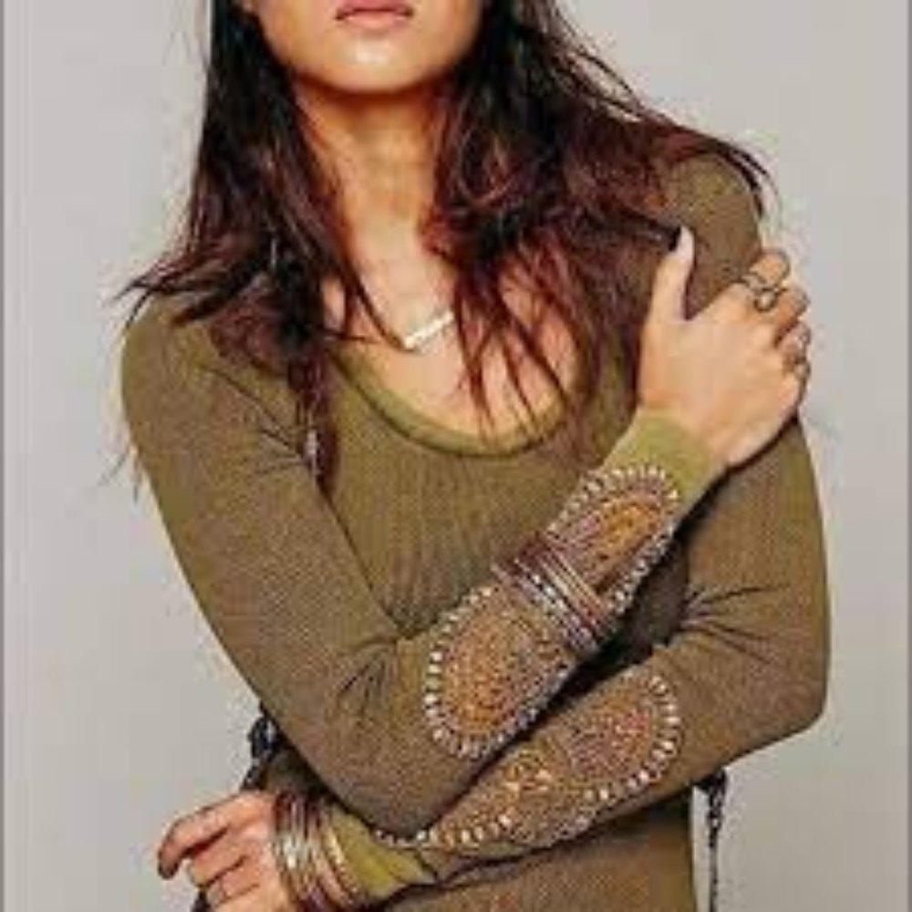 The Free People We The Free Rare Olive Synergy Cuff Thermal. Large $88